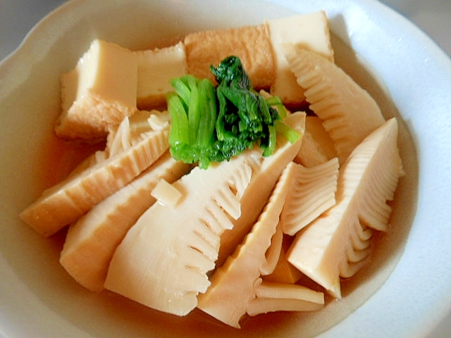 たけのこと厚揚げの白だし煮
