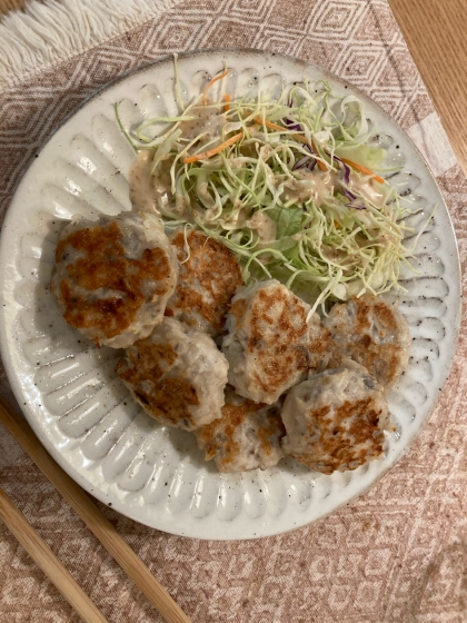 水切りなし♡豆腐でボリューム♡ふわふわ鶏つくね