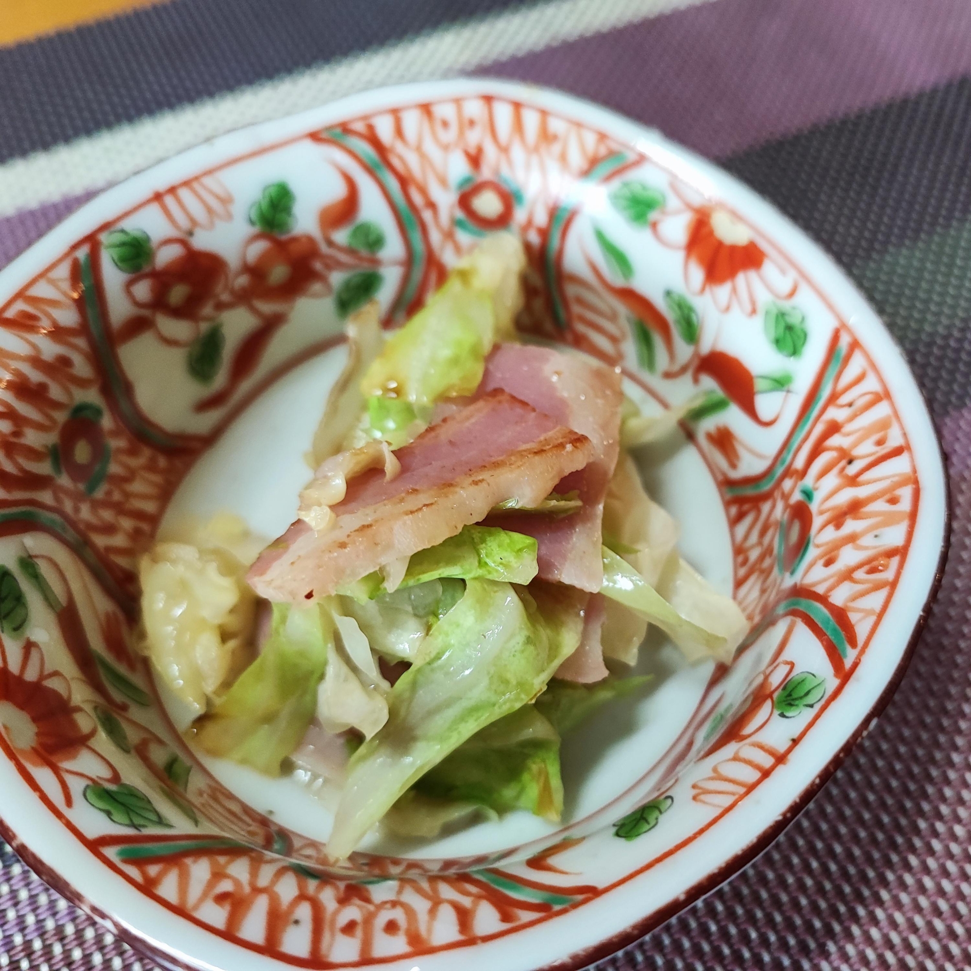 キャベツとベーコンの中華ソテー