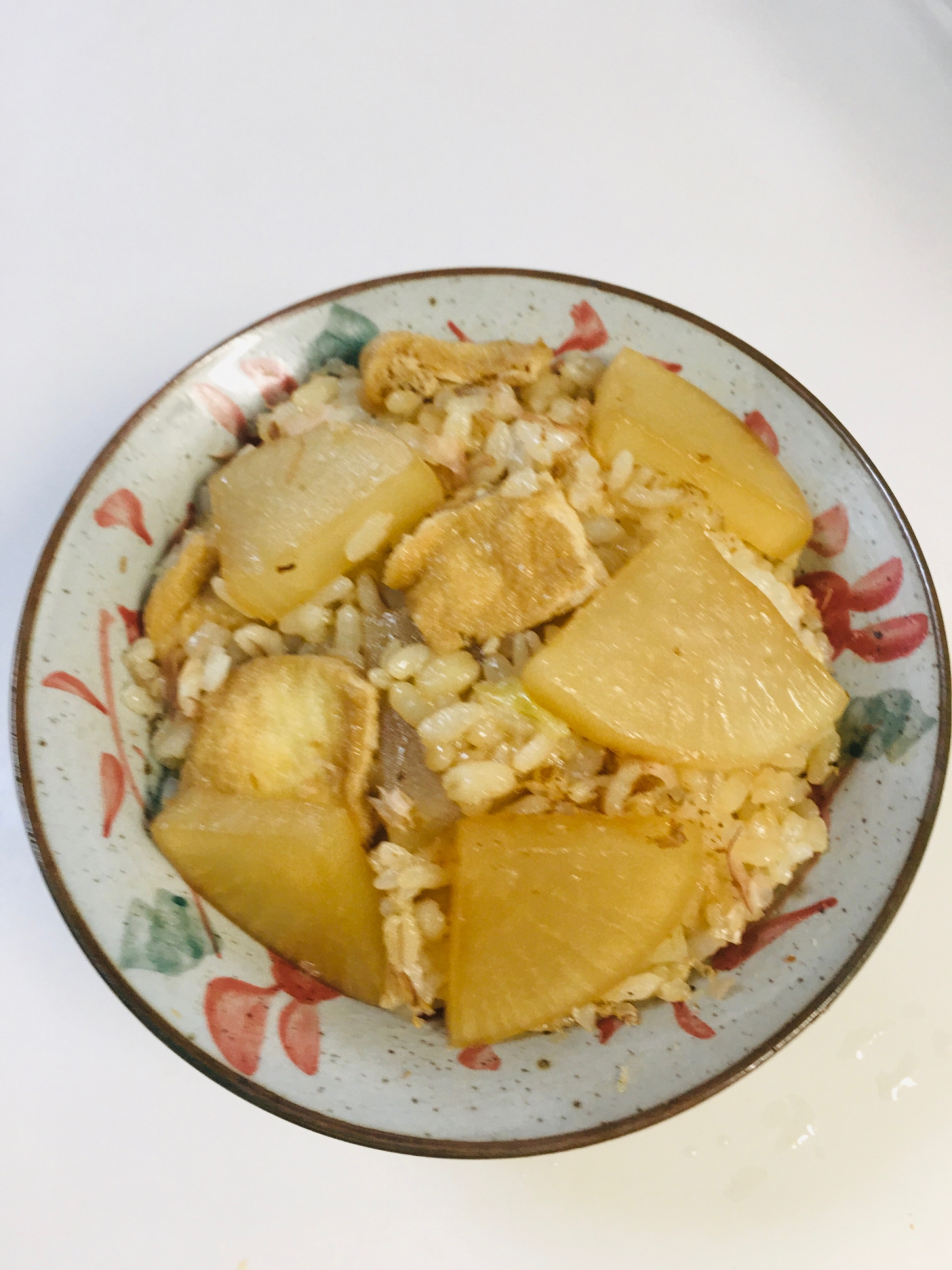 大根の炊き込みごはん⭐︎もちっと食感の裏技も！