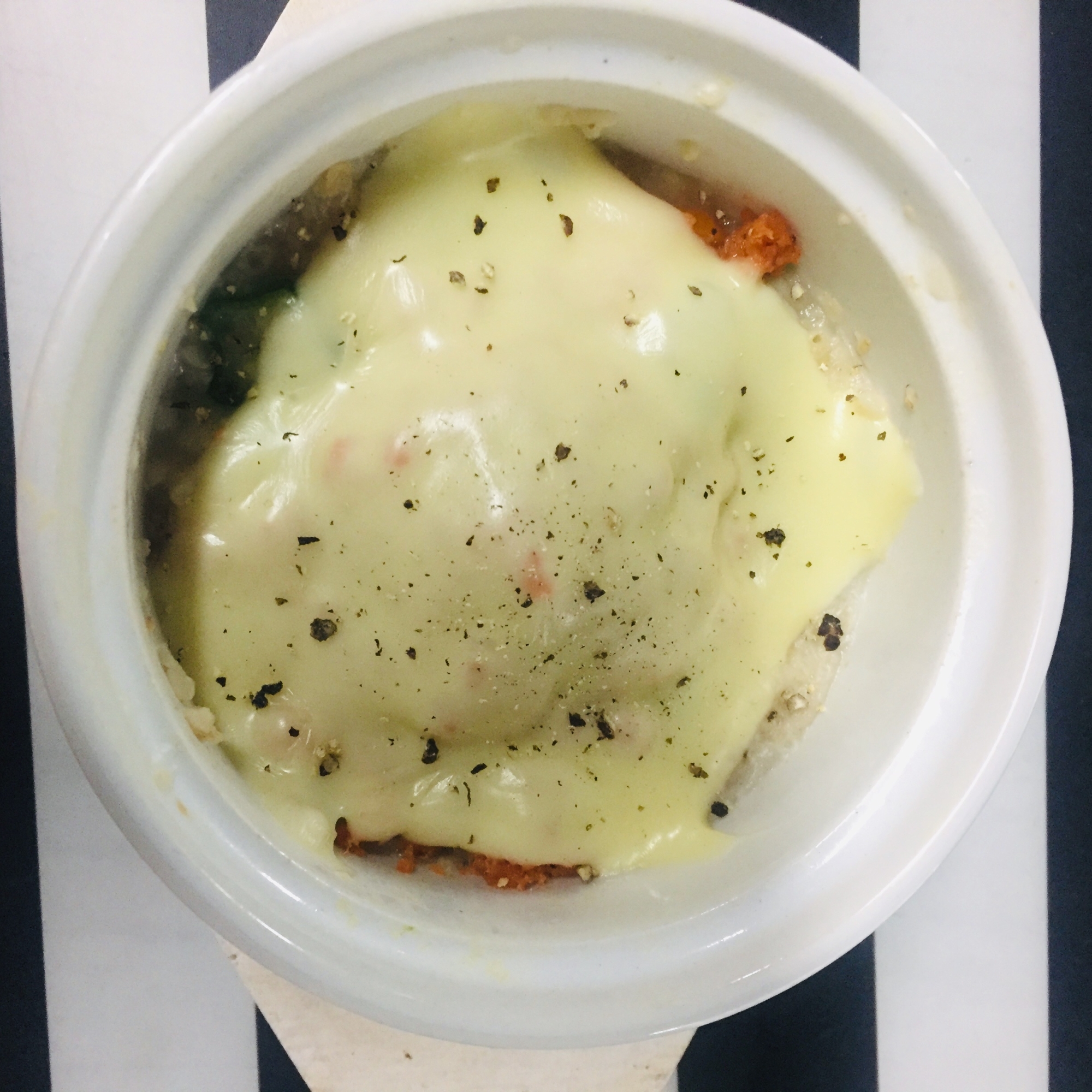 チーズ鮭フレークオートミール粥