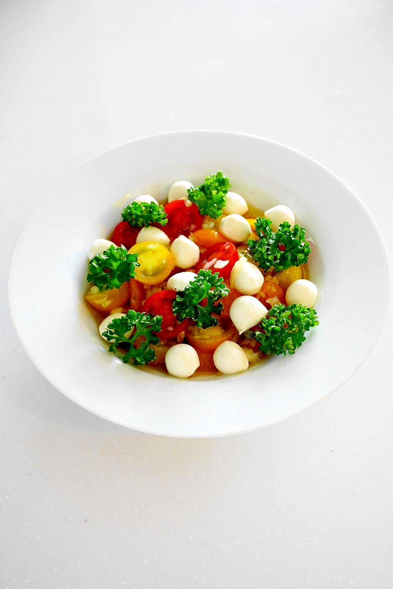 意外に美味！国産チーズとトマトとミカンのマリネ