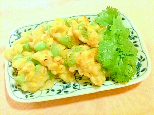 お弁当すきまおかず第6段 枝豆とコーンのお焼き レシピ 作り方 By アイール 楽天レシピ