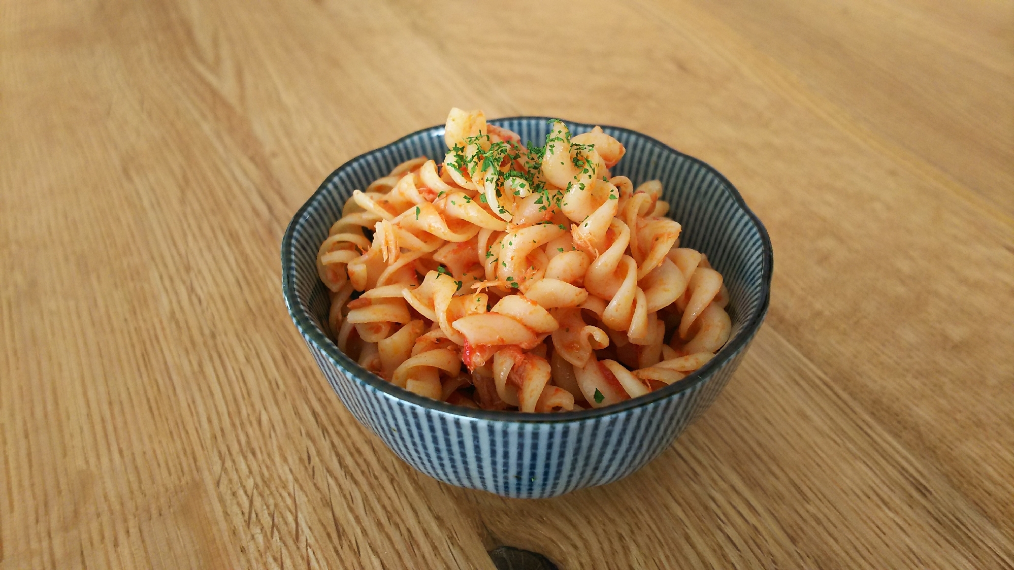 お弁当のおかず☆くるくるマカロニパスタ