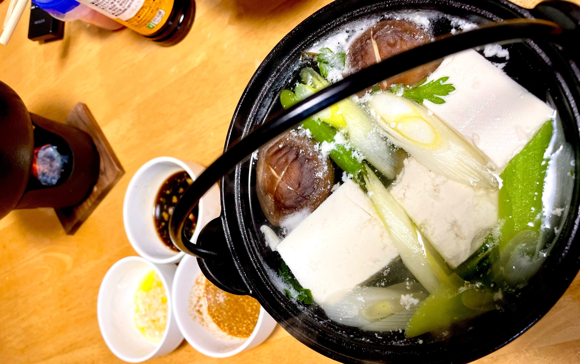 いろり鍋で作る！絶品湯豆腐
