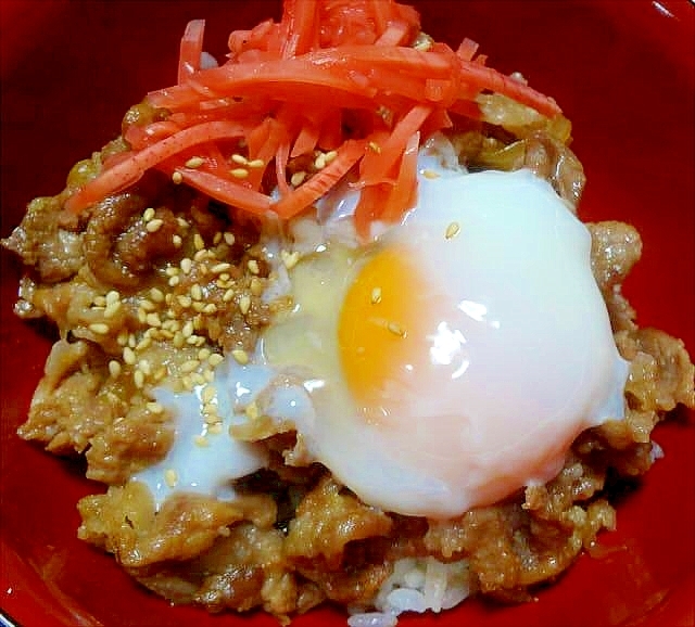 帯広風と吉野家牛丼風の間の豚丼