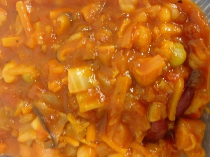 大豆とツナのトマト煮こみ