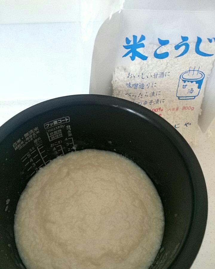 お粥でつくる麹甘酒  炊飯器