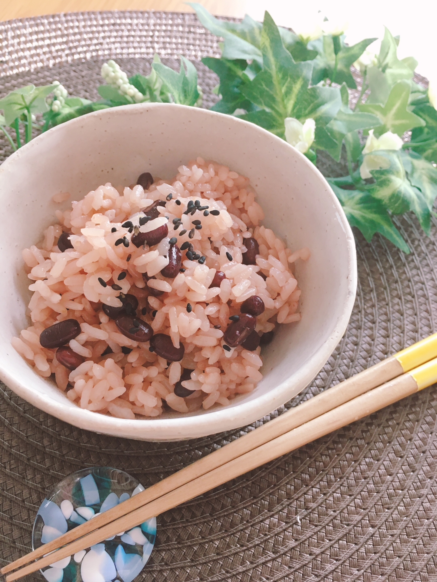 炊飯器でお赤飯♡