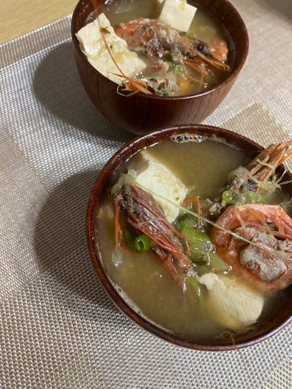 エビと豆腐の味噌汁