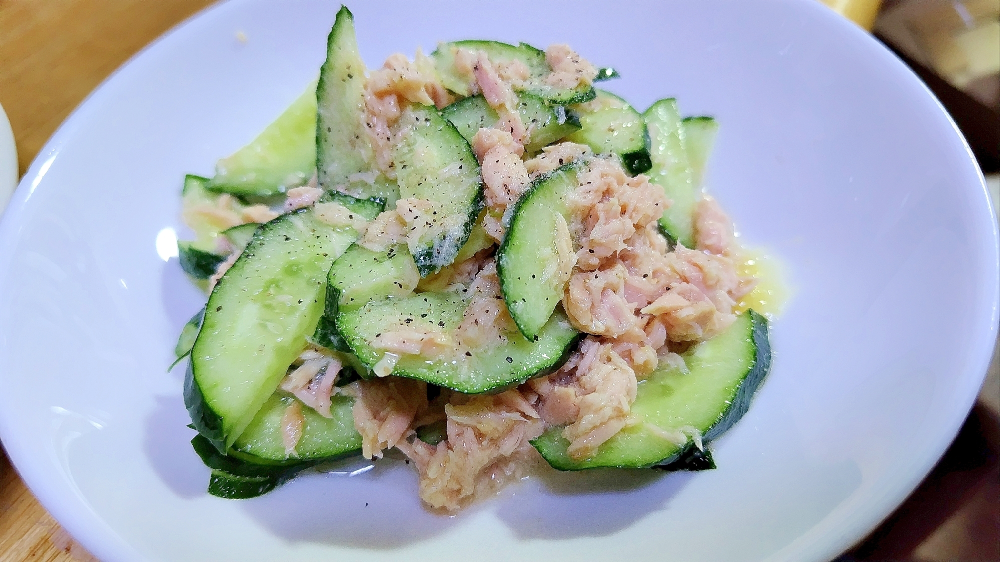 きゅうりとツナのレモンあえ