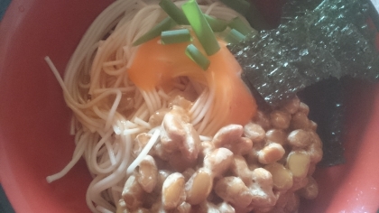 さっぱり簡単♪スタミナ納豆そうめん☆