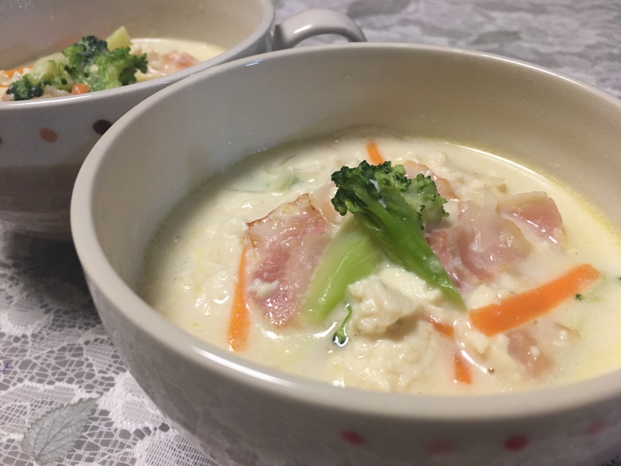 お豆腐のミルクスープ