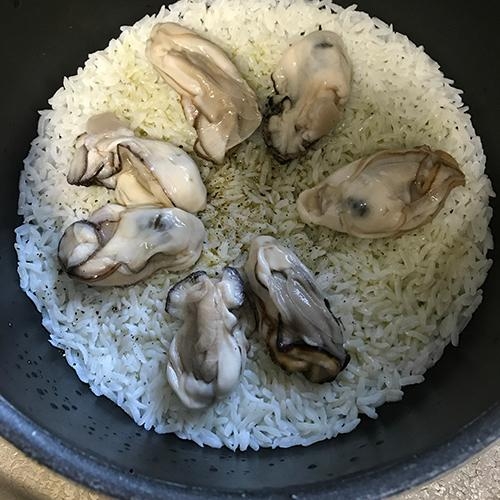 牡蠣と生姜のご飯