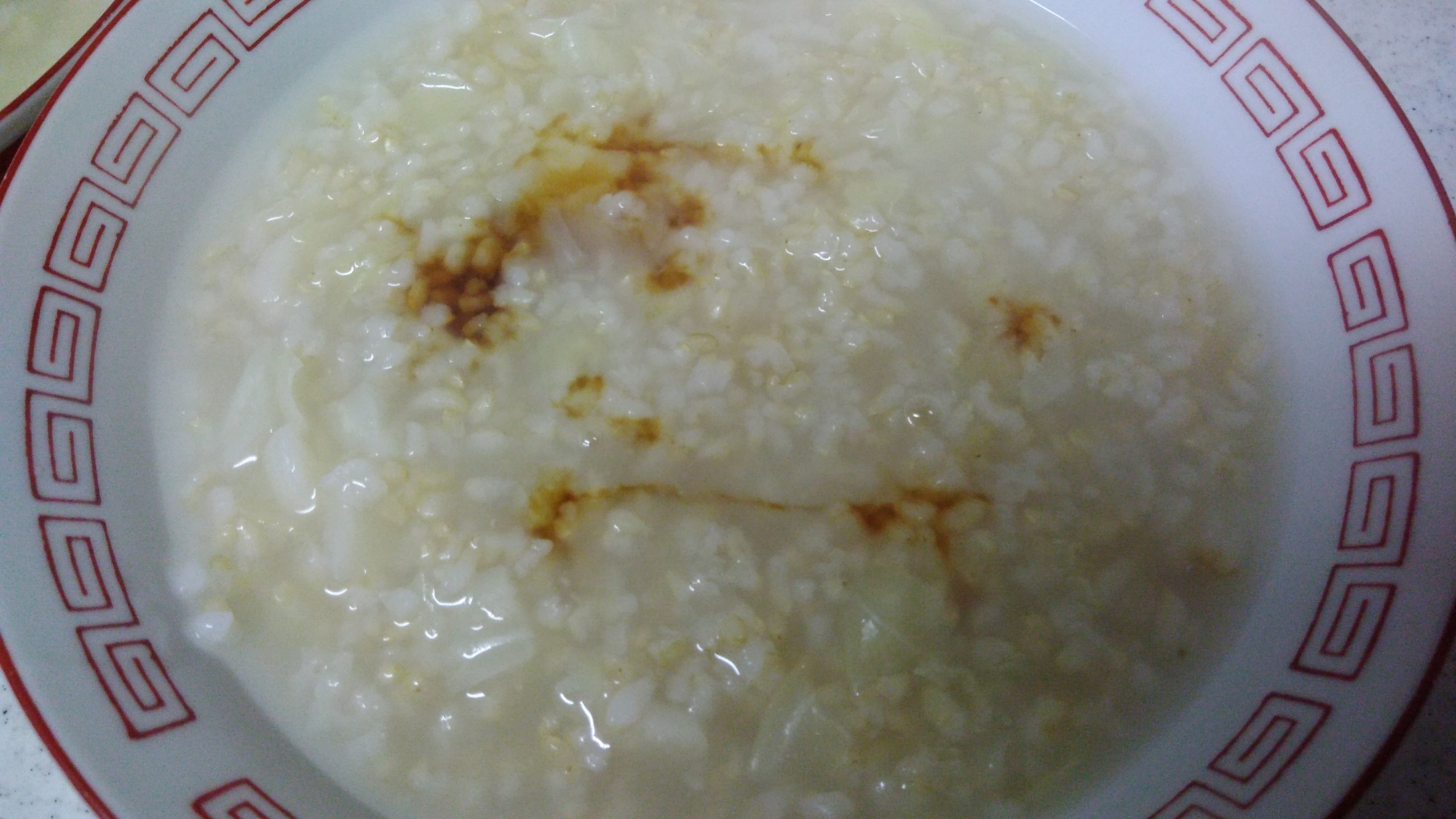 生姜とキャベツの玄米粥