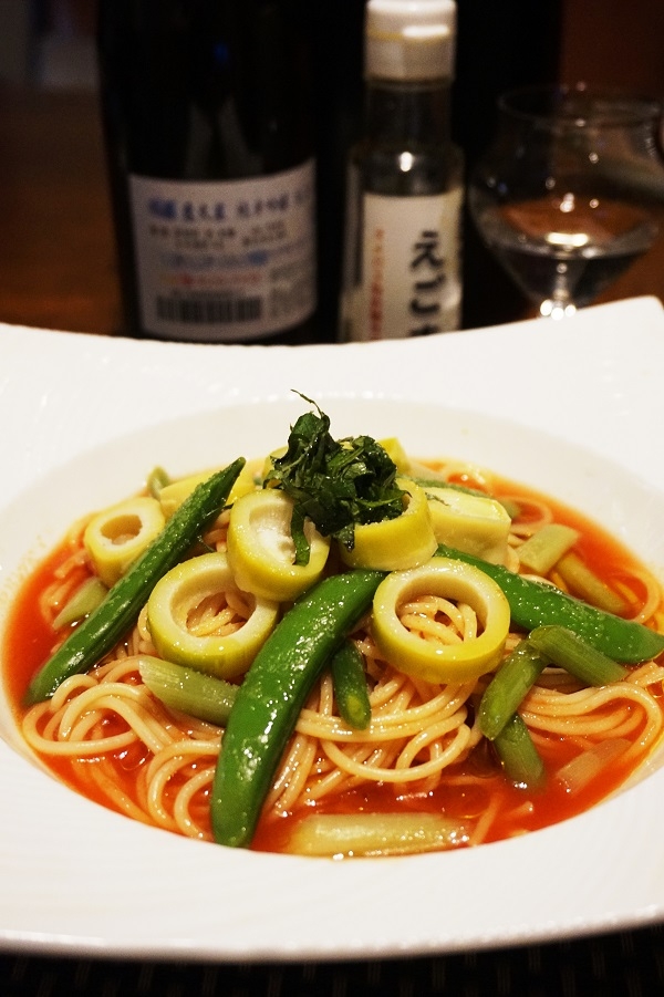 トマトジュースで簡単 夏野菜の冷製トマトパスタ レシピ 作り方 By 酔いどれんぬ 楽天レシピ