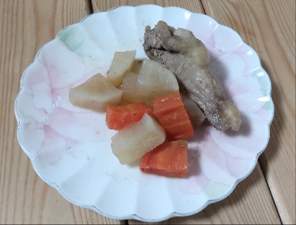 食べるとほっこり手羽元と根菜の煮物