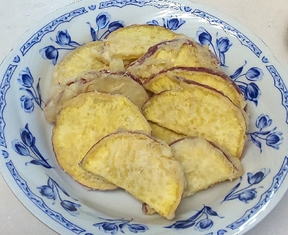 オリーブオイルで薩摩芋の天ぷら