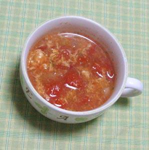 プチトマトと白菜の中華スープ