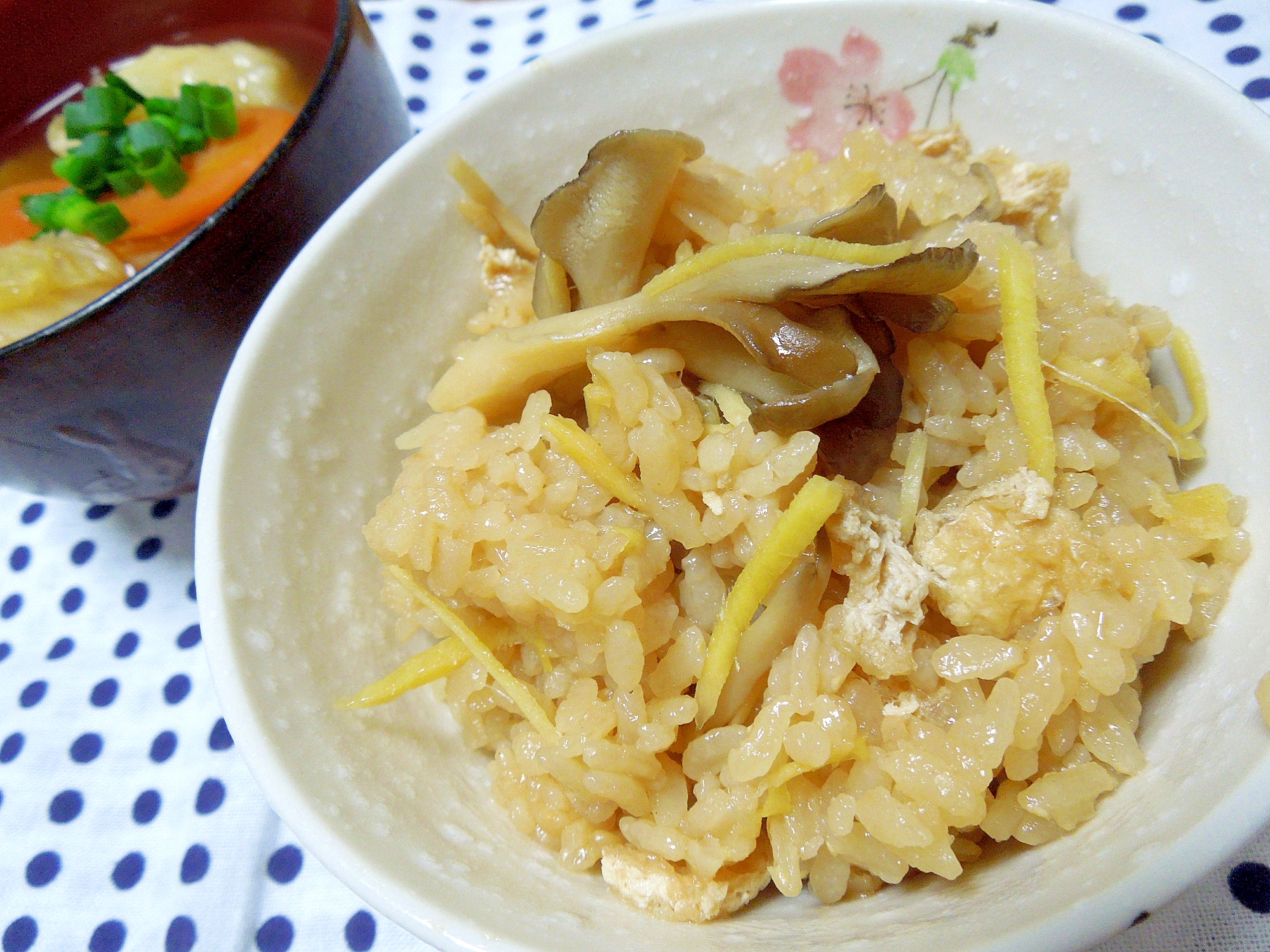 マイタケと生姜の炊き込みご飯☆