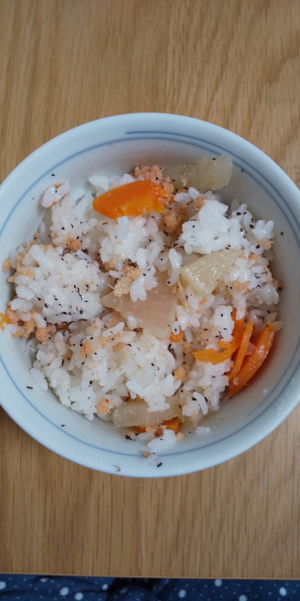 鍋の野菜リメイク混ぜご飯