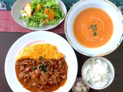 パプリカのスープ初めて作ってみましたが、とても美味しくてビックリでした♪( ´▽｀)レシピありがとうございます！
