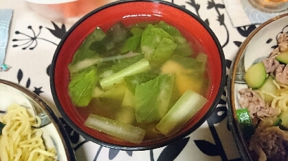 小松菜の茎の食感が美味しかったです。