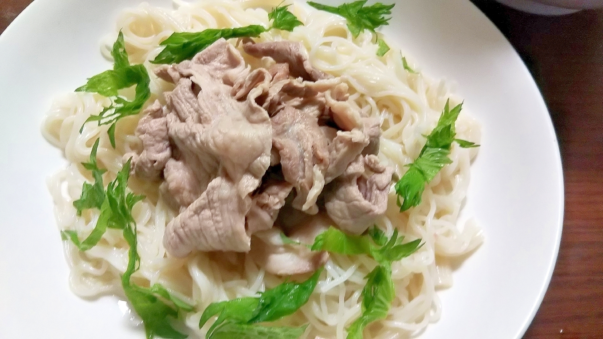 お鍋ひとつで☆豚しゃぶ【大葉】素麺