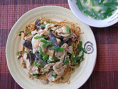 糖質オフ豚肉あんかけの大豆麺カリカリ焼きそば