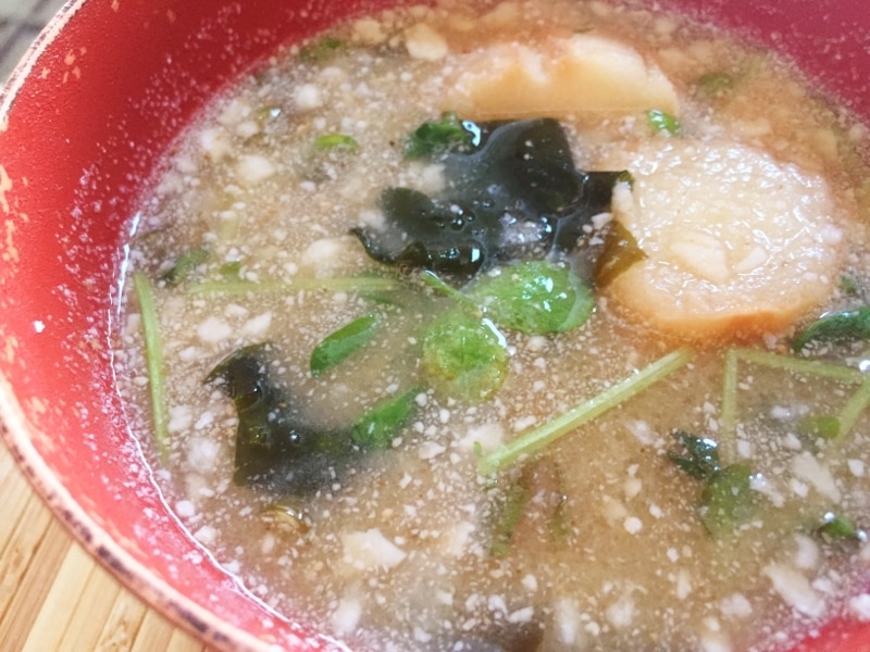 インスタント味噌汁で！おから味噌汁 レシピ・作り方 by たか