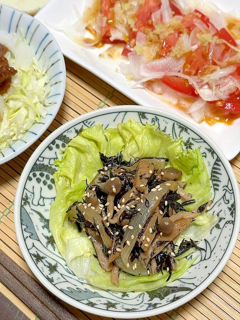 ひじきとしめじに黒はんぺん…新玉使ってきんぴらさん
