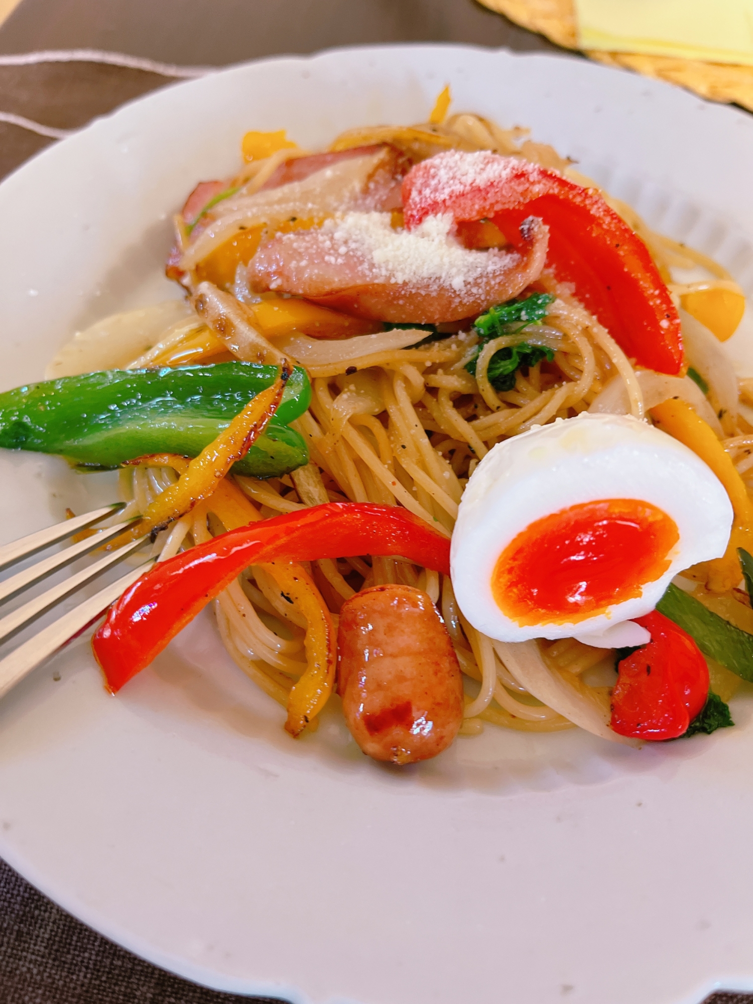 茹でお置き麺のモチモチ炒めパスタ