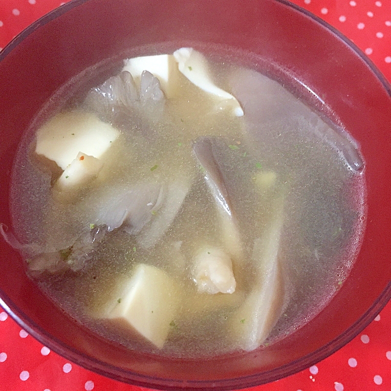 ヒラタケと豆腐のスープ★