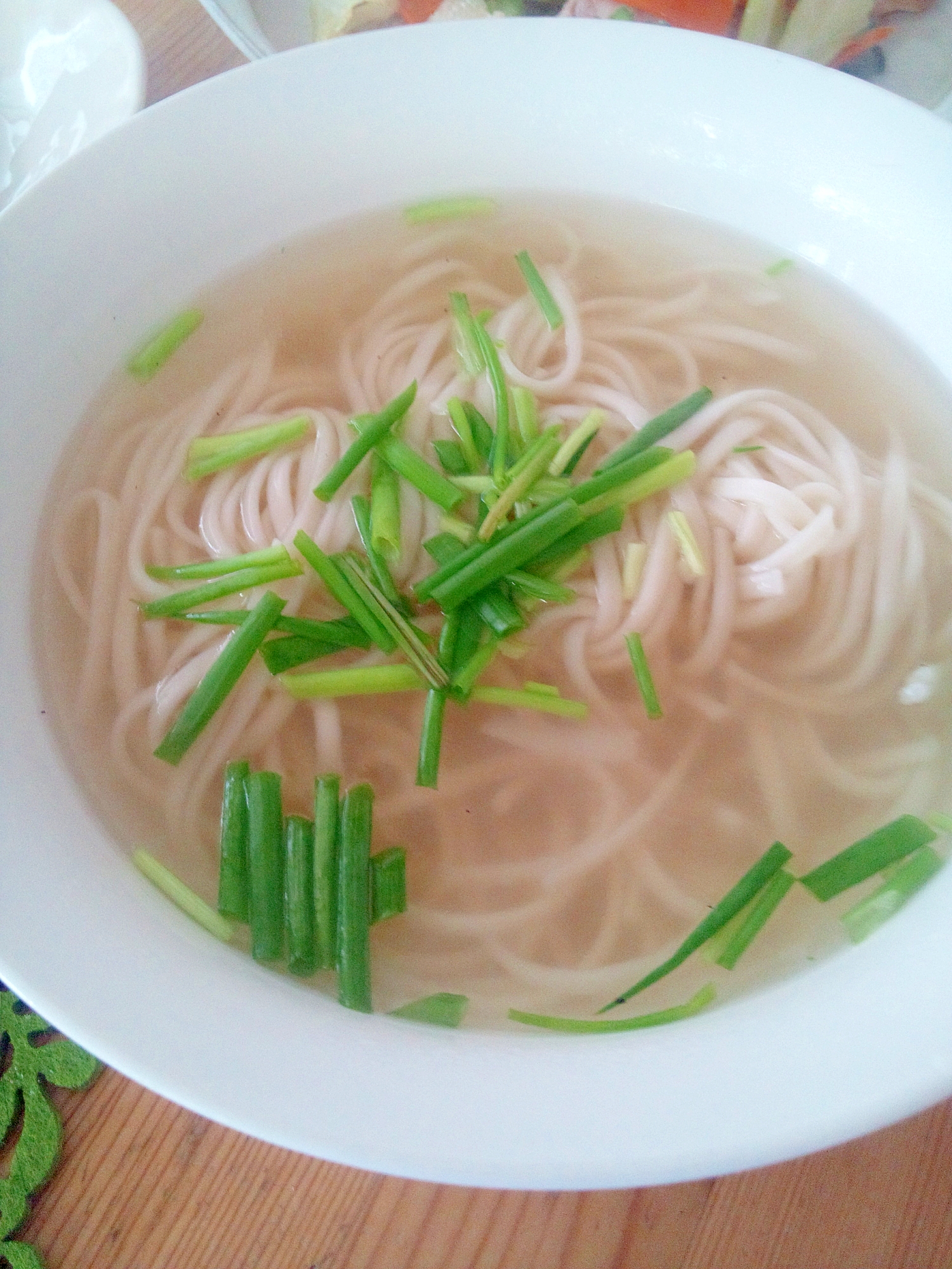 鶏がらスープ☆ねぎねぎ☆ラーメン