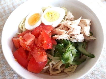 冷凍中華麺とあり合わせの具材でつくりました。おいしかったです。
ありがとうございました(^^)。