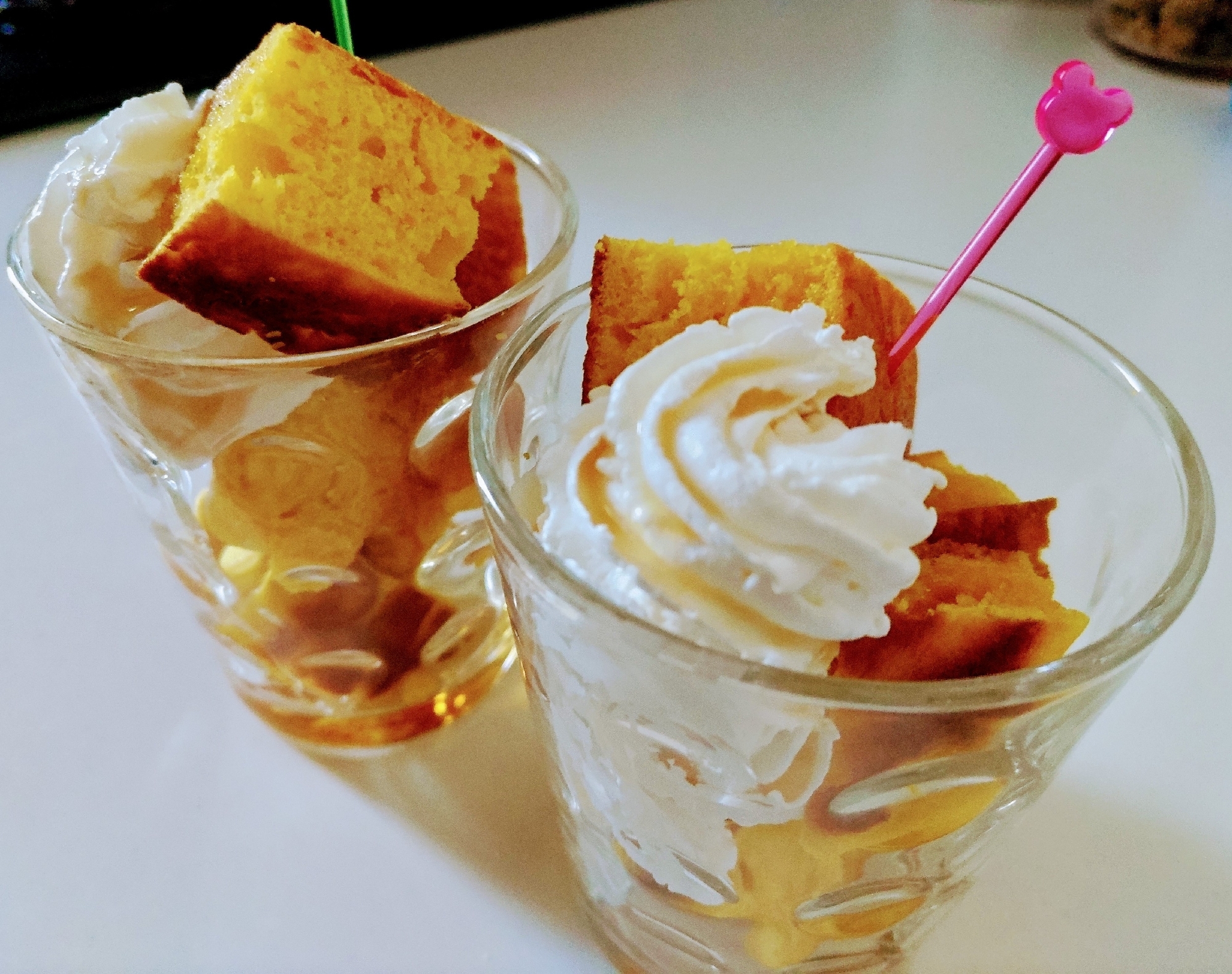 HMで簡単!かぼちゃ入りカップデザート