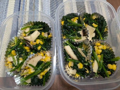 ほうれん草とコーンの炒めもの＊お弁当にも