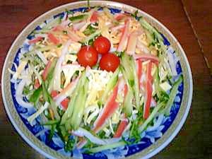 食から涼☆野菜たっぷり海鮮ヘルシーサラダうどん