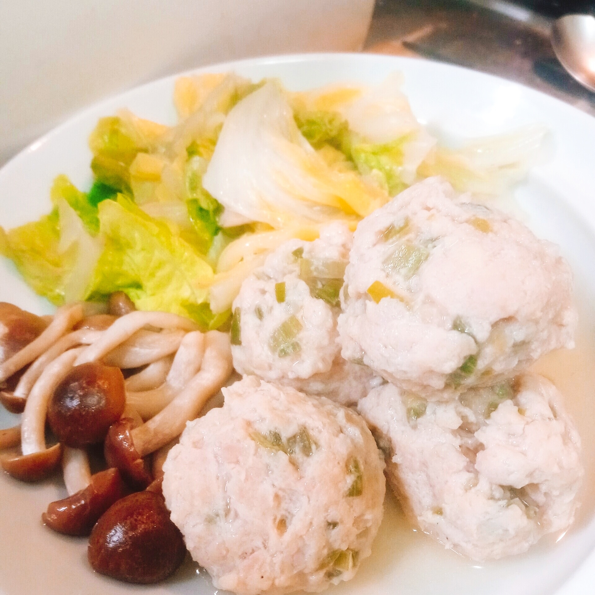 【肉】鶏団子と白菜の煮物(デイサービス調理)