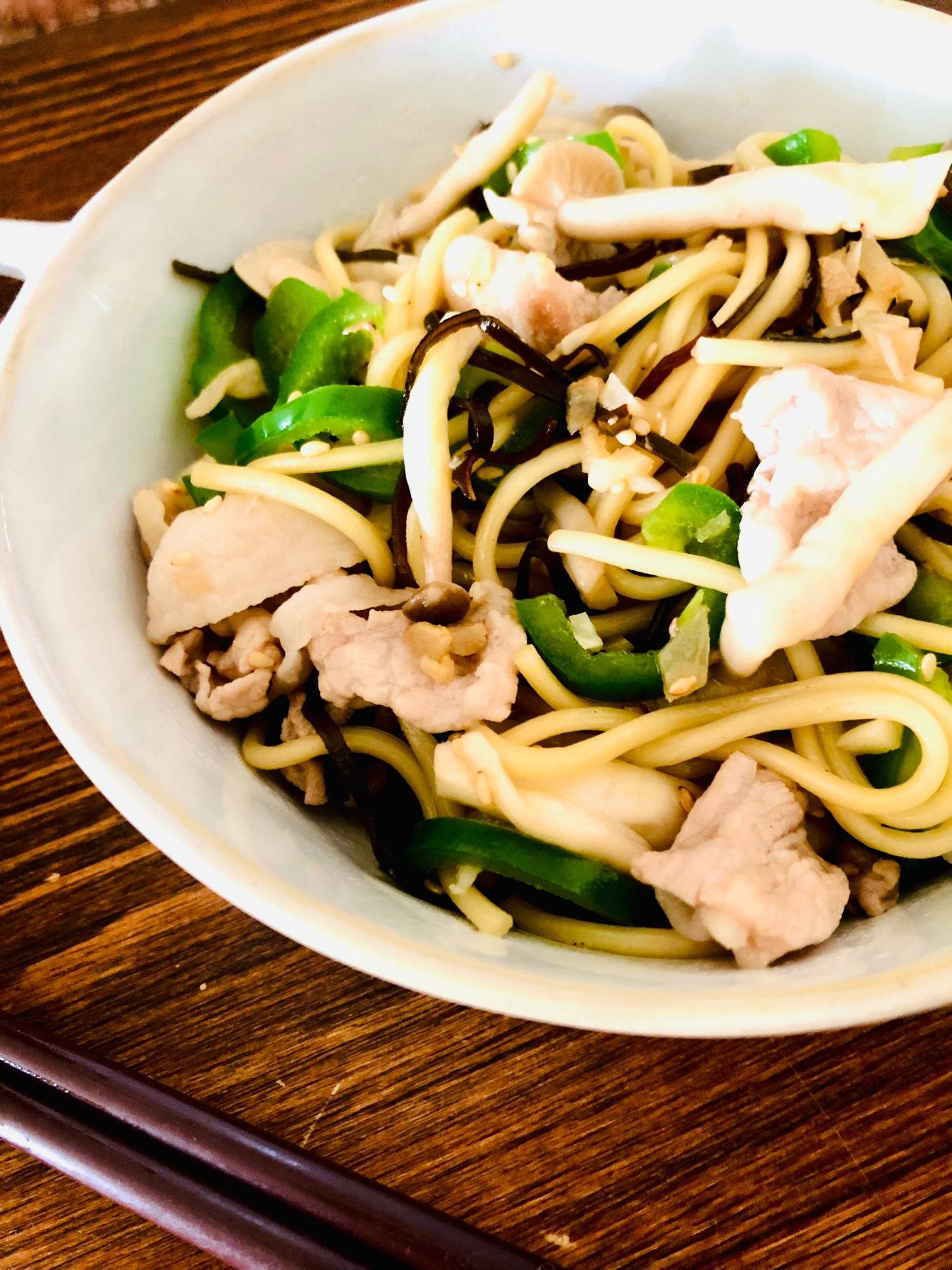 あっさり塩昆布焼きそば