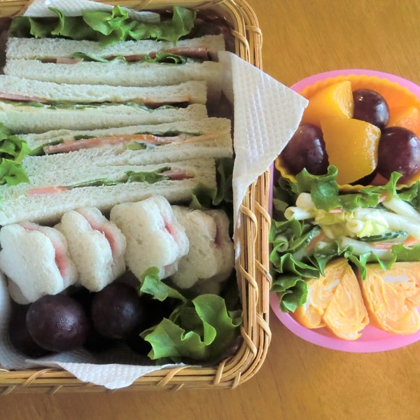 こどものお弁当 遠足サンドイッチ レシピ 作り方 By R Chibico 楽天レシピ こどものお弁当 遠足サンドイッチ レシピ 作り方 By R Chibico 楽天レシピ