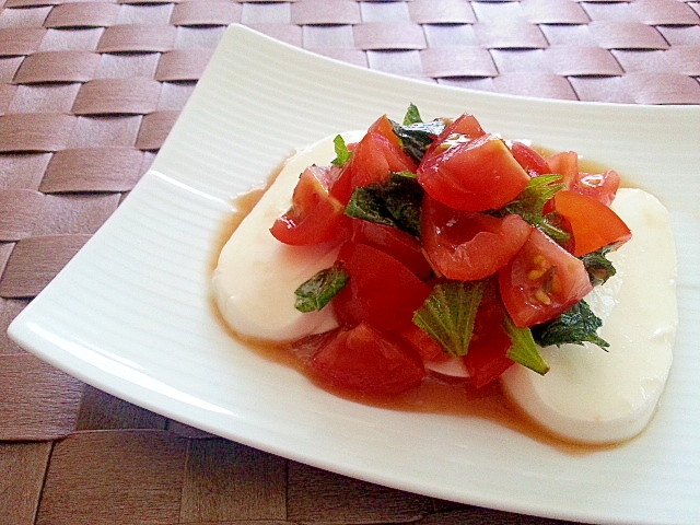 和風なカプレーゼ レシピ 作り方 By はぁぽじ 楽天レシピ