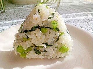 お弁当に栄養プラス！あっさり野沢菜のおにぎり