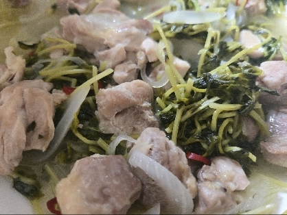 【レンジ調理】鶏ももと豆苗のレンジ蒸し【節約】