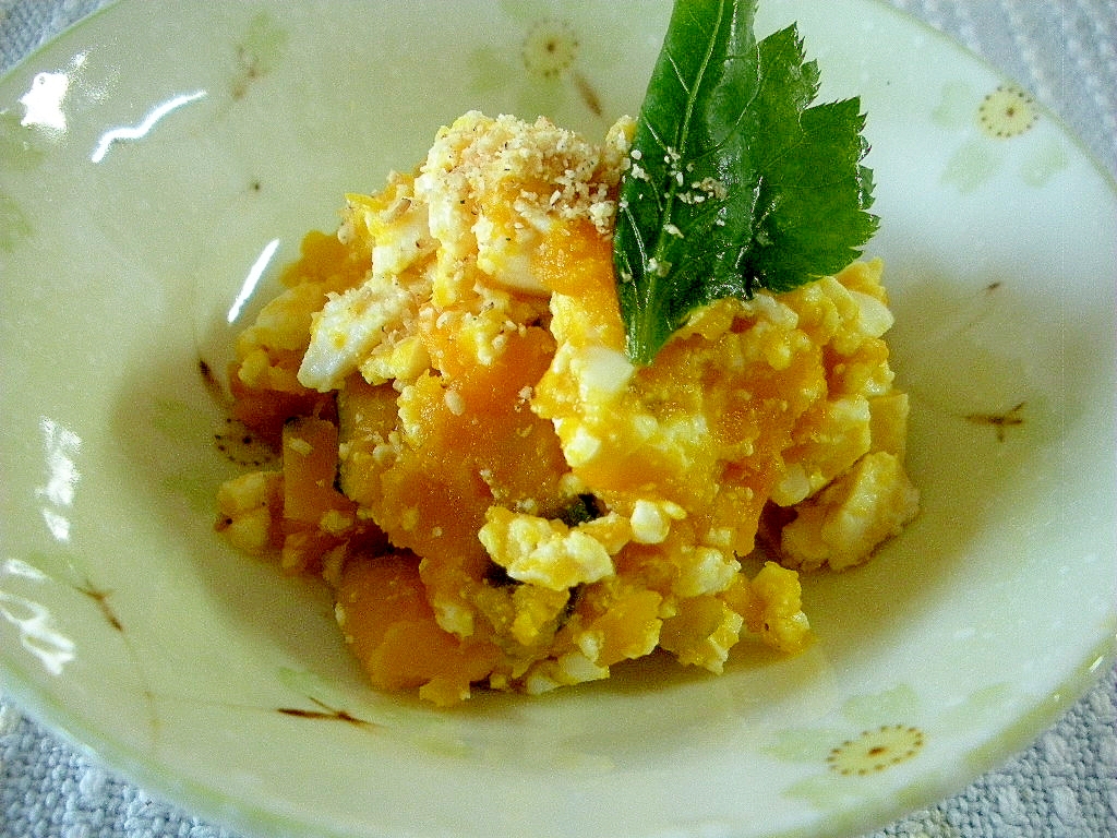 ゆでかぼちゃと豆腐で！簡単中華風白和え♪