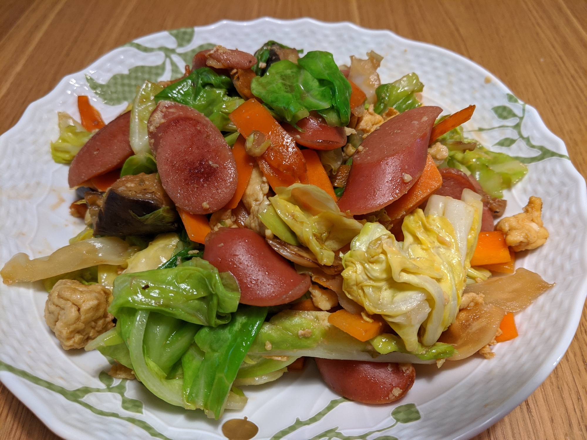 彩り野菜のソース炒め