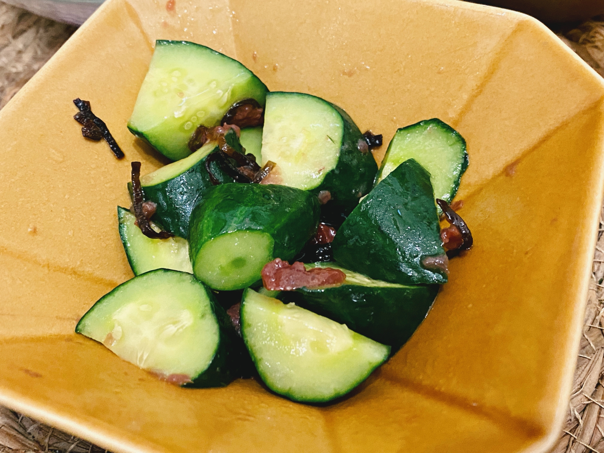 ✎*｡:ﾟきゅうりの梅和え