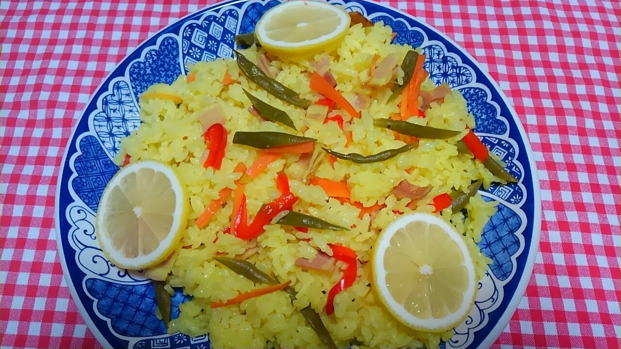 パエリア風♪炊飯器で炊き込み☆