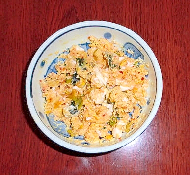 電子レンジで★キムチ入り炒り卵