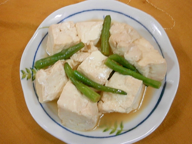 豆腐・いんげんの煮物